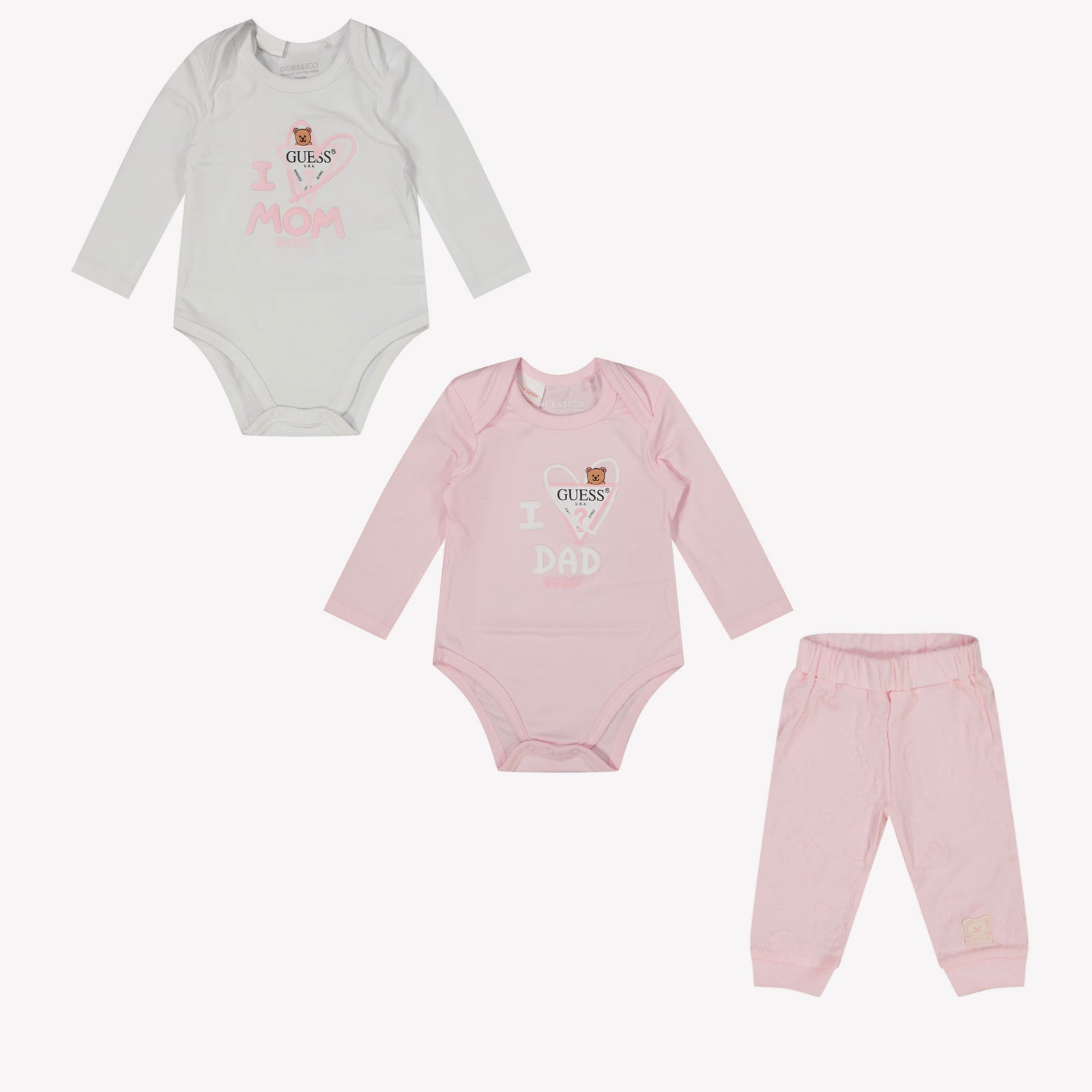 Guess Baby Unisex Box Anzug in Hellrosa