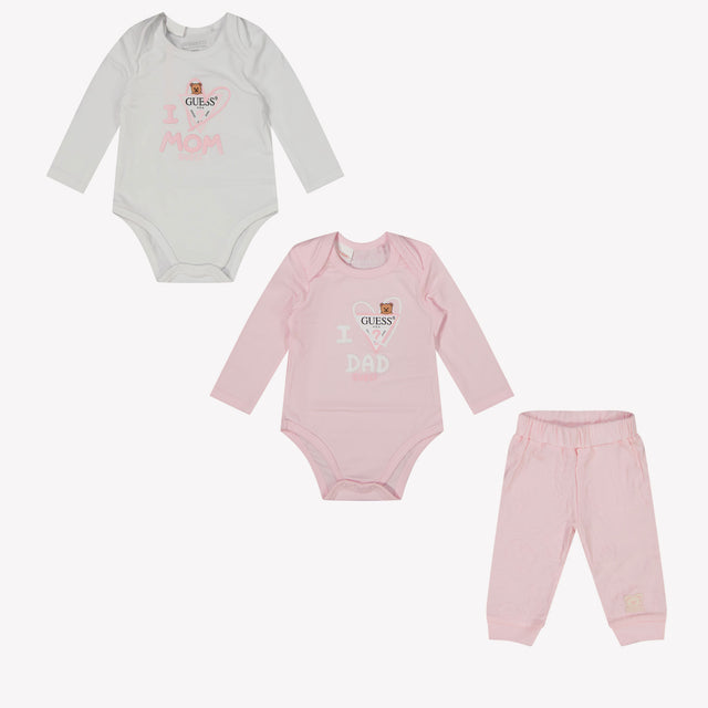 Guess Baby Unisex Playsuit in Light Pink