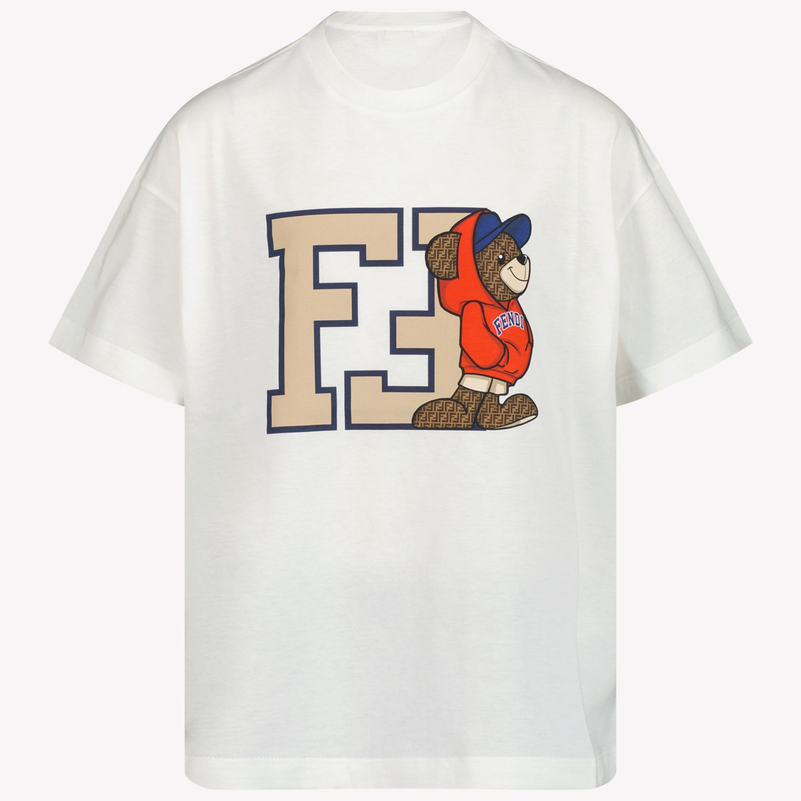 Fendi Unisex Camiseta Blanco