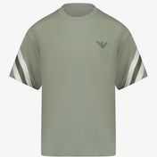 Armani Kinder Garçons T-shirt Vert-Clair