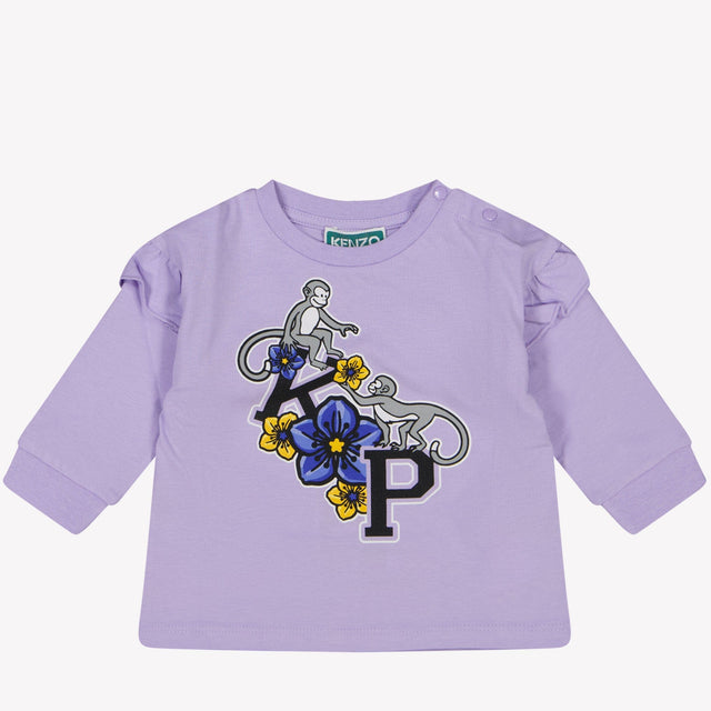 Kenzo Kids Baby Meisjes T-shirt Lila 6 mnd