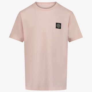 Stone Island Kinderjungen im T-Shirt Hellrosa