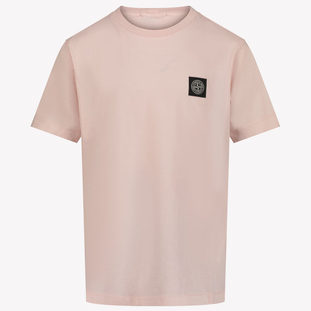 Stone Island Kinderjungen im T-Shirt Hellrosa