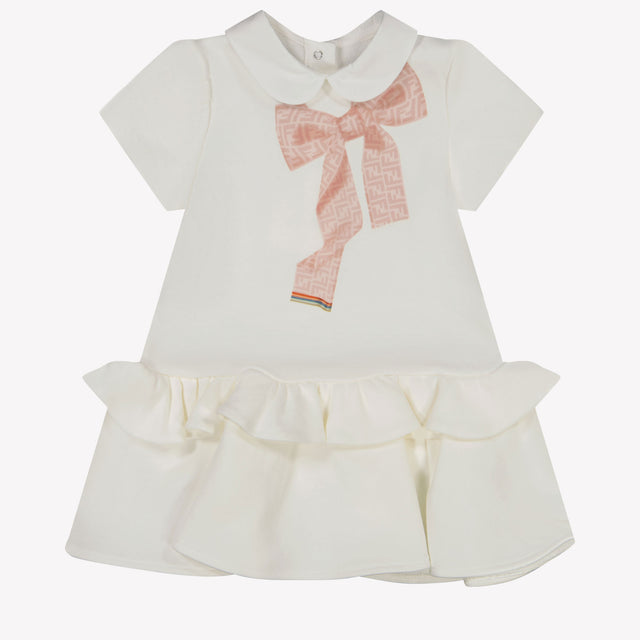 Fendi Bébé Filles Robe Blanc