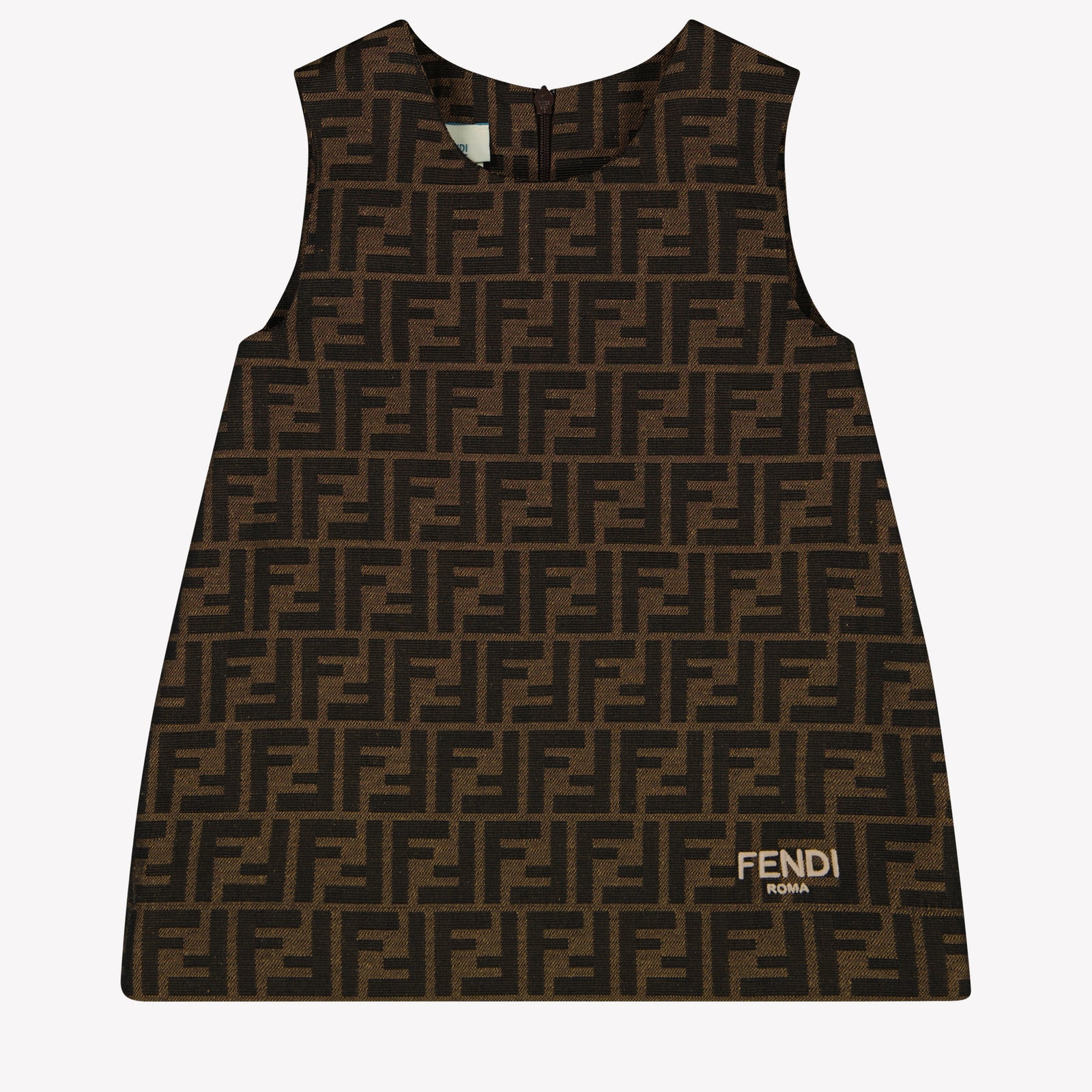 Fendi Vestido de niñas de niñas marrón