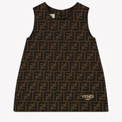 Fendi Baby Meisjes Jurk Bruin