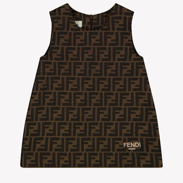 Fendi Bebé Chicas Vestido Marrón