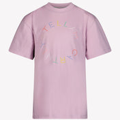 Stella Mccartney T-shirt dziewczynki Lila