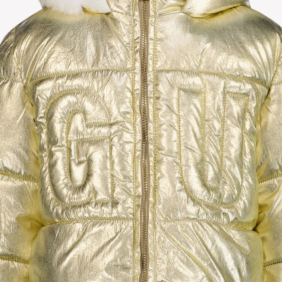 Guess Chicas para niños chaqueta de invierno oro