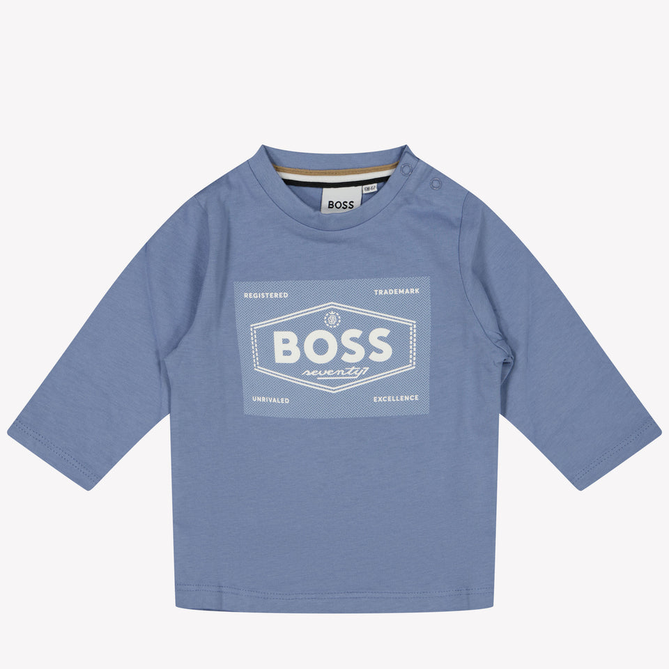 Boss Bebé Chicos Camiseta Azul Claro