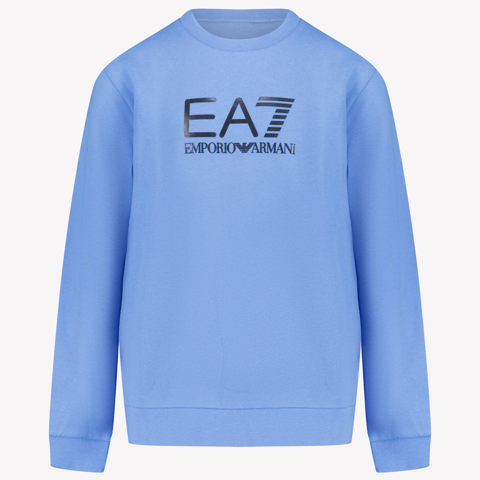 EA7 Garçons Pull-over Bleu Clair