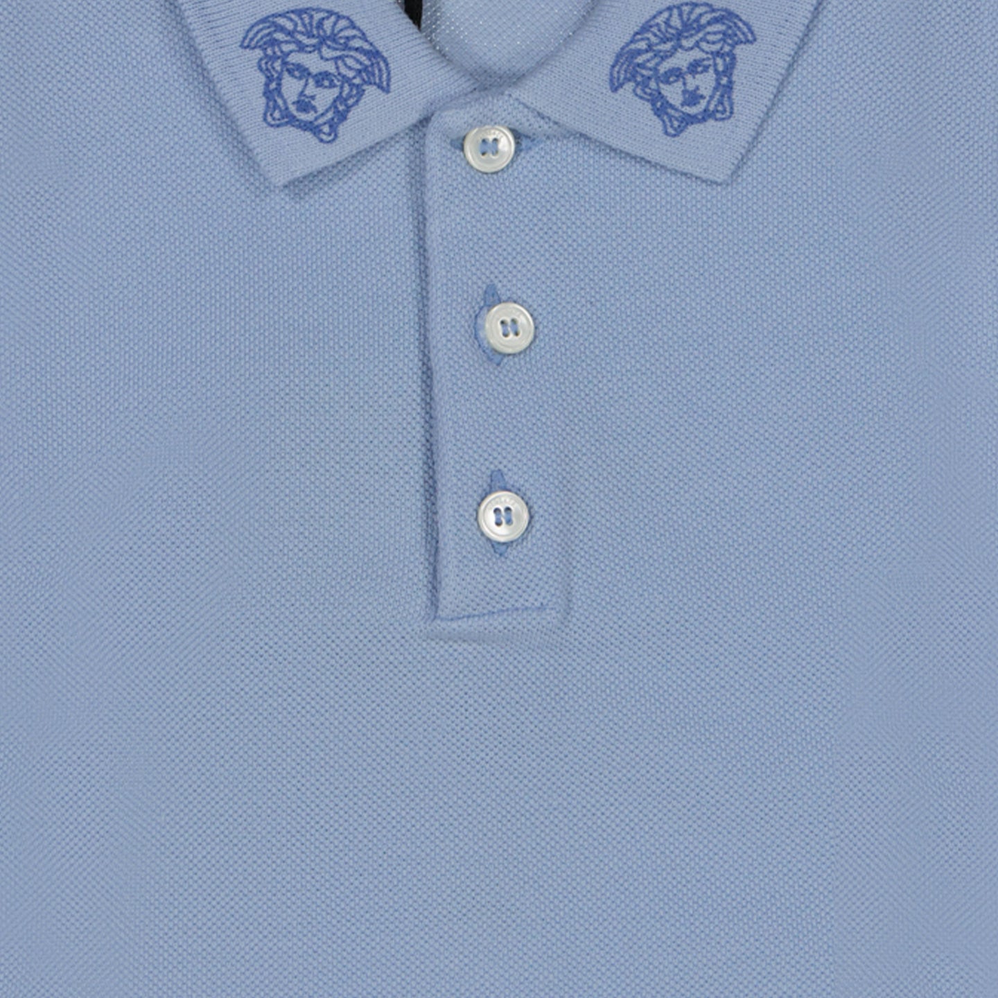 Versace Bambino Ragazzi Polo Azzurro