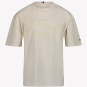 T-shirt per ragazzi di Tommy Hilfiger Kids Off White