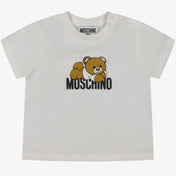 Moschino T-shirt de bebê unissex off white