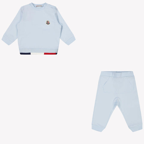 Moncler Jungen joggen Anzug Hellblau