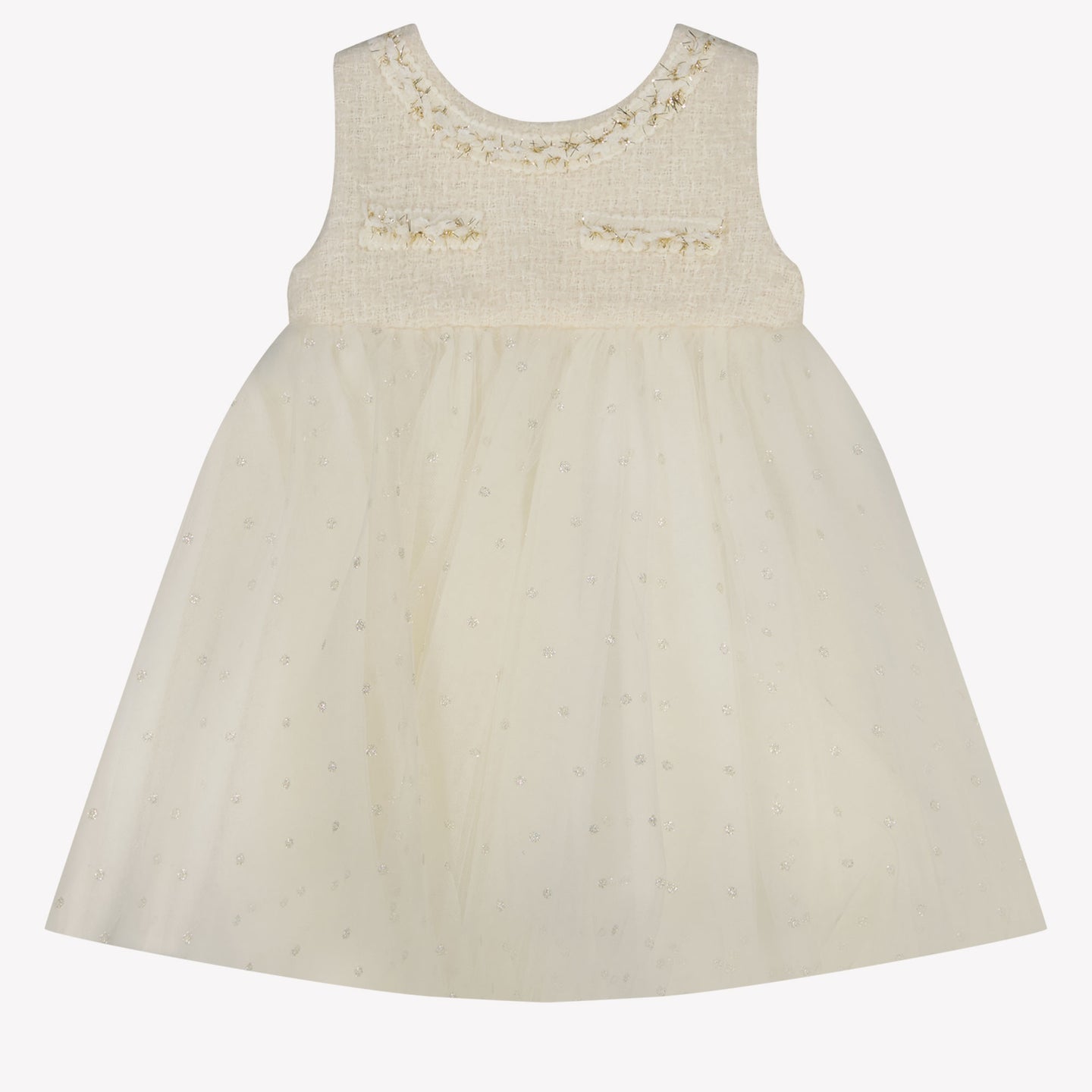 MonnaLisa Bambino Ragazze Vestito Off White