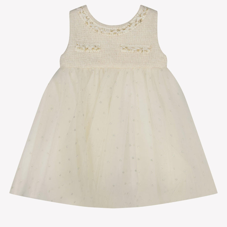 MonnaLisa Baby Girls Dress Off-White