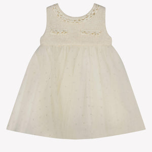 MonnaLisa Bebé Chicas Vestido Blanco Roto