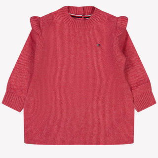 Tommy Hilfiger Vestido de niñas para niñas Fucsia