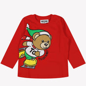 Moschino T-shirt dla dzieci czerwony