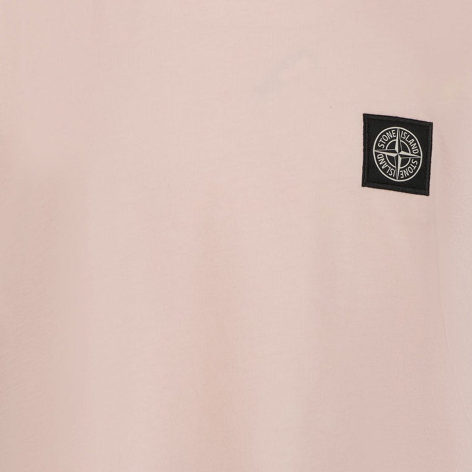 Stone Island Kinderjungen im T-Shirt Hellrosa