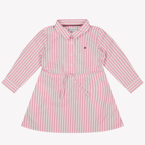 Tommy Hilfiger Bambino Ragazze Vestito Rosa Chiaro