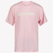 Dsquared2 Ragazze Maglietta Rosa Chiaro