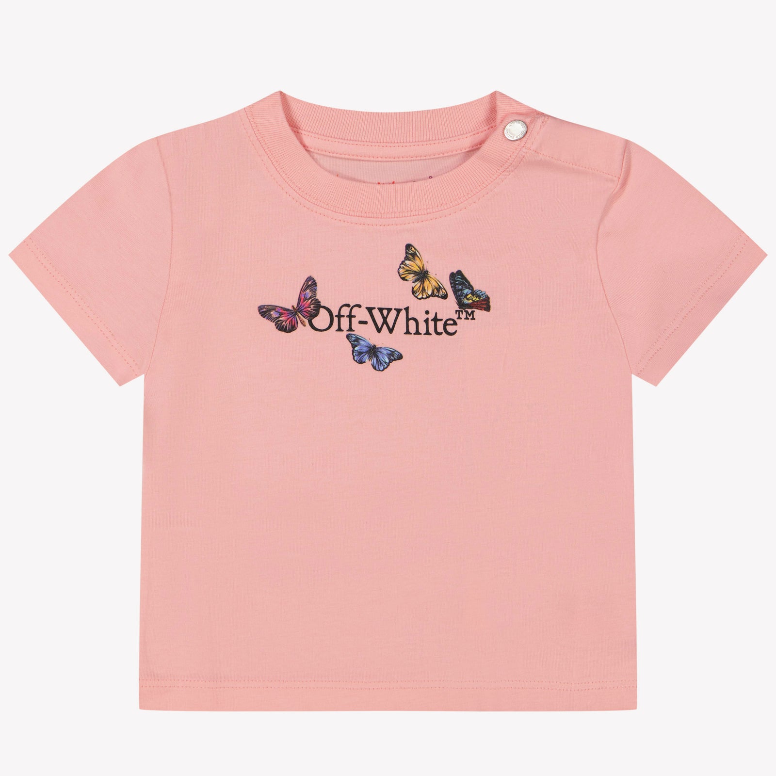 Off-White Baby Mädchen T-Shirt in Hellrosa