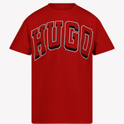 T-shirt dla chłopców dla dzieci Hugo Red