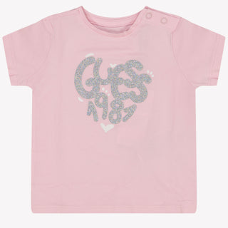 Guess Bambino Ragazze Maglietta dentro Rosa Chiaro