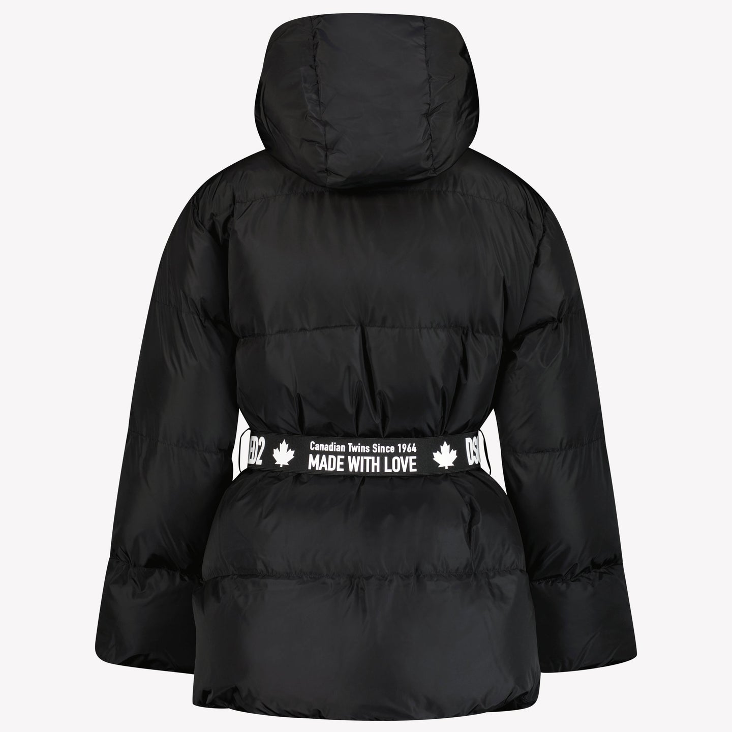 Dsquared2 Gran abrigo de invierno de chicas negras