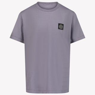 Stone Island Kinderjungen im T-Shirt Flieder