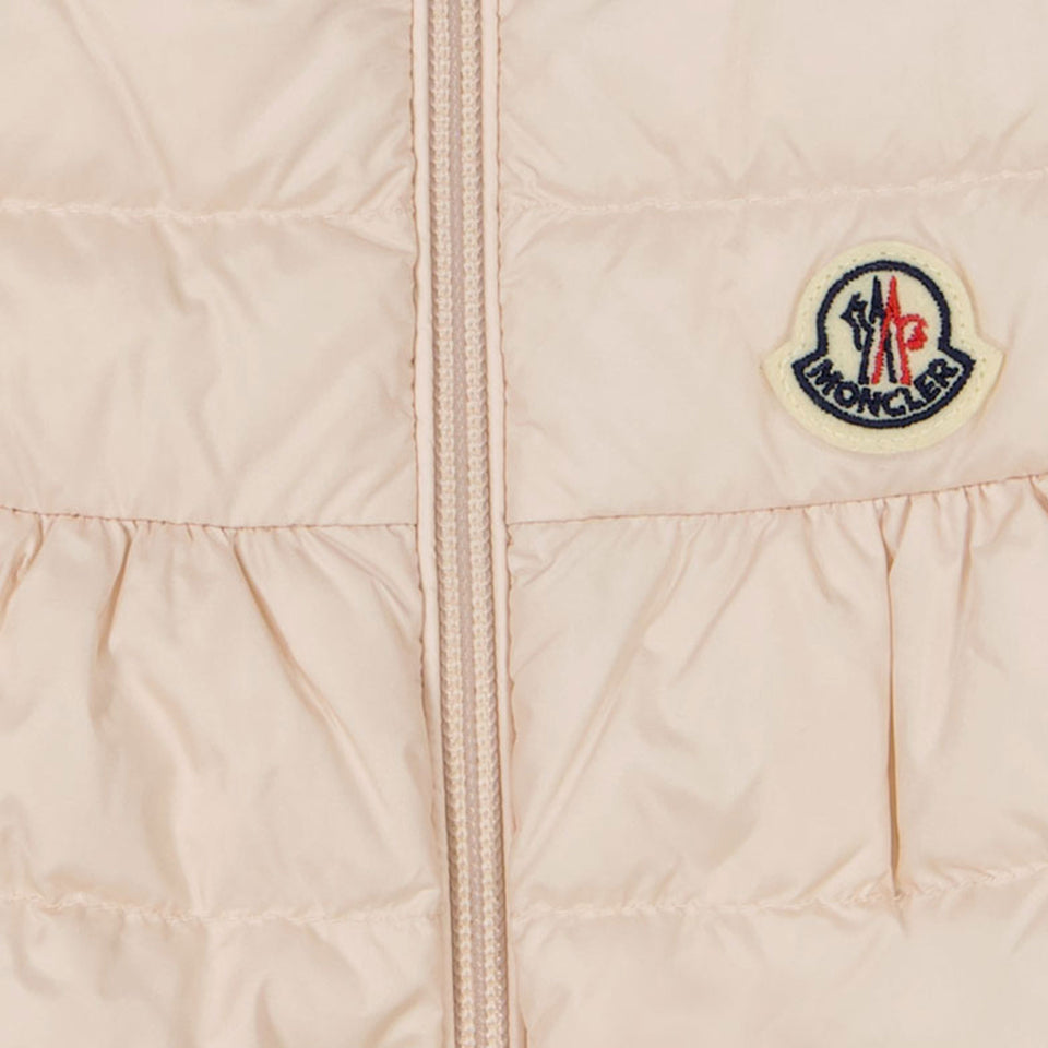 Moncler Hiva Baby Girls Bodywarmer in Light Pink