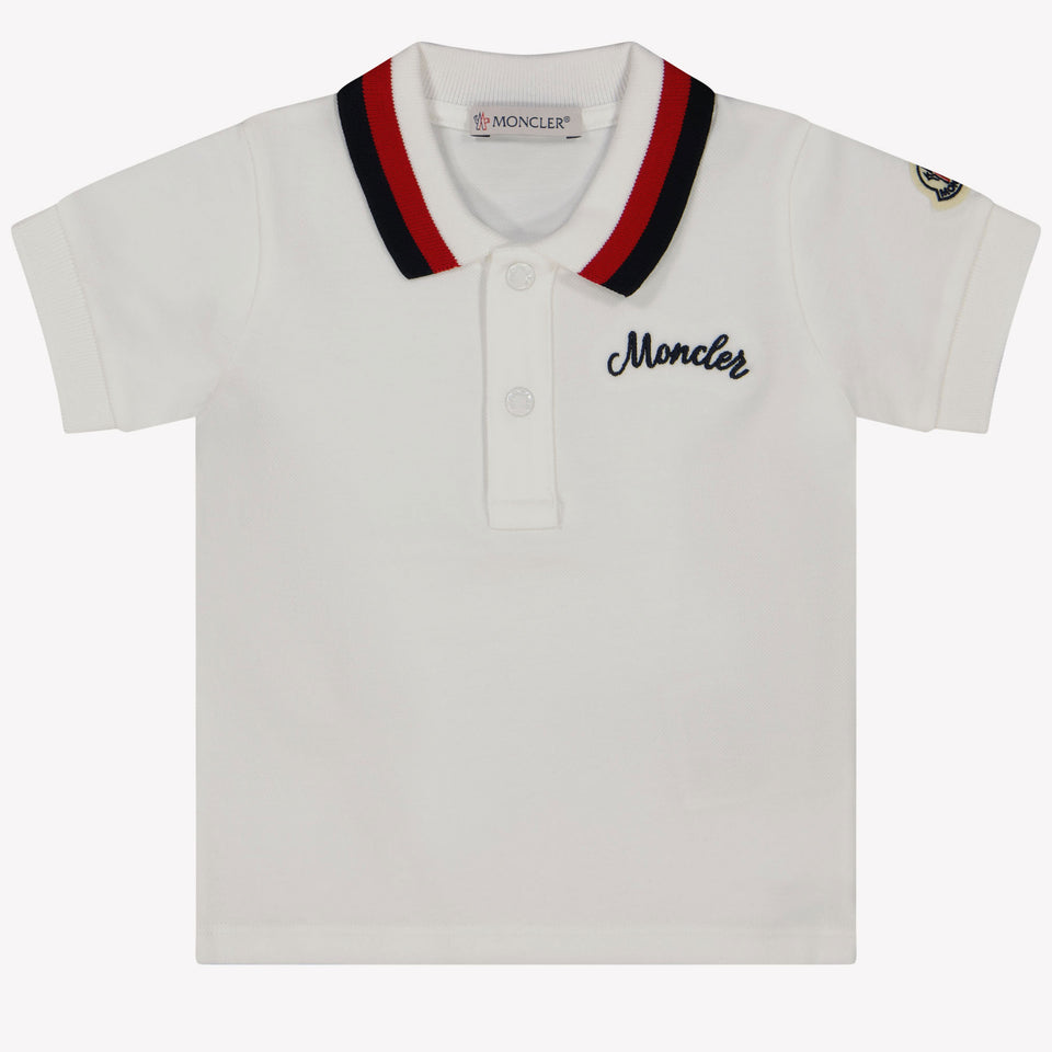 Moncler Baby Jungen Polo in Weiß