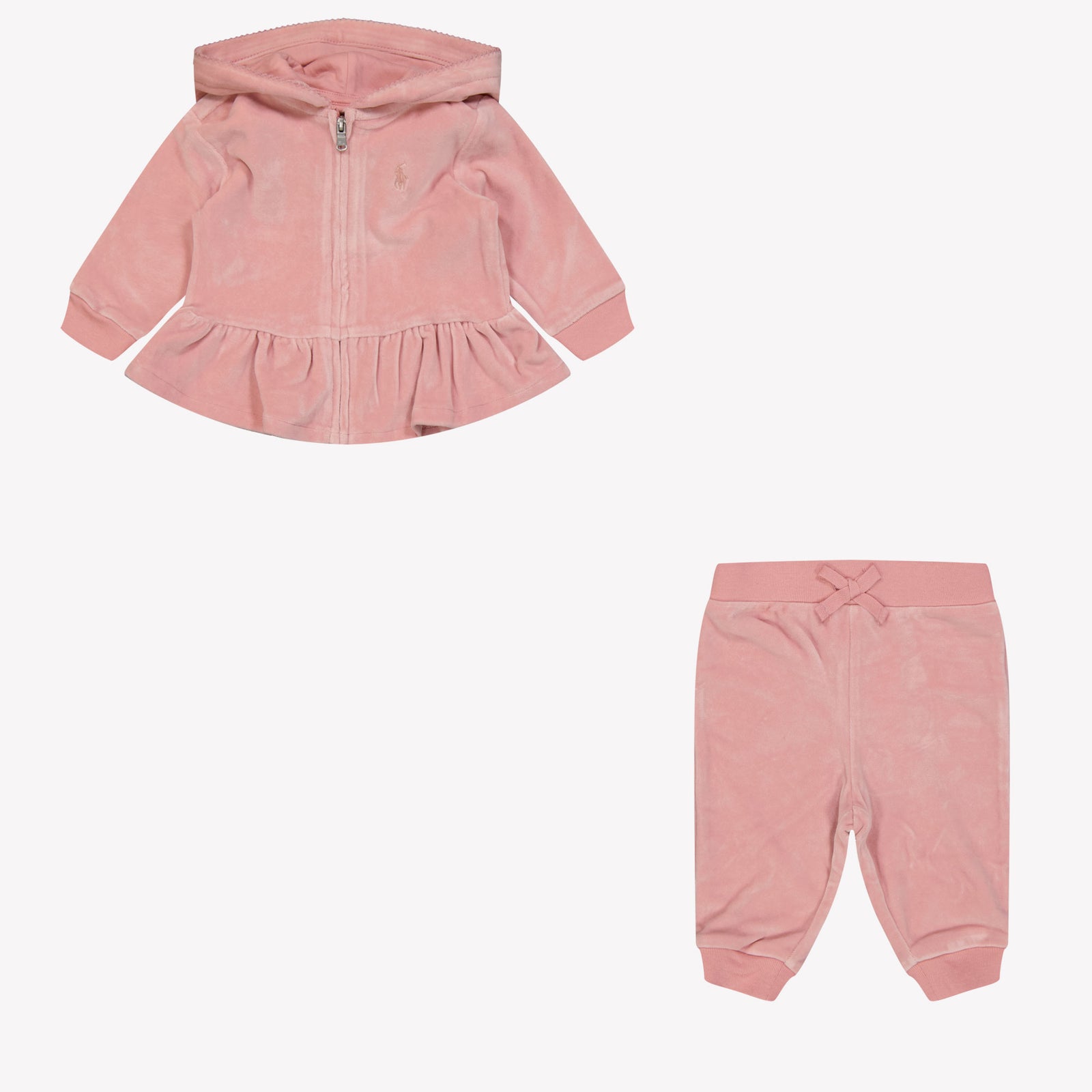 Ralph Lauren Traje de trote de niñas de bebé vieja rosa