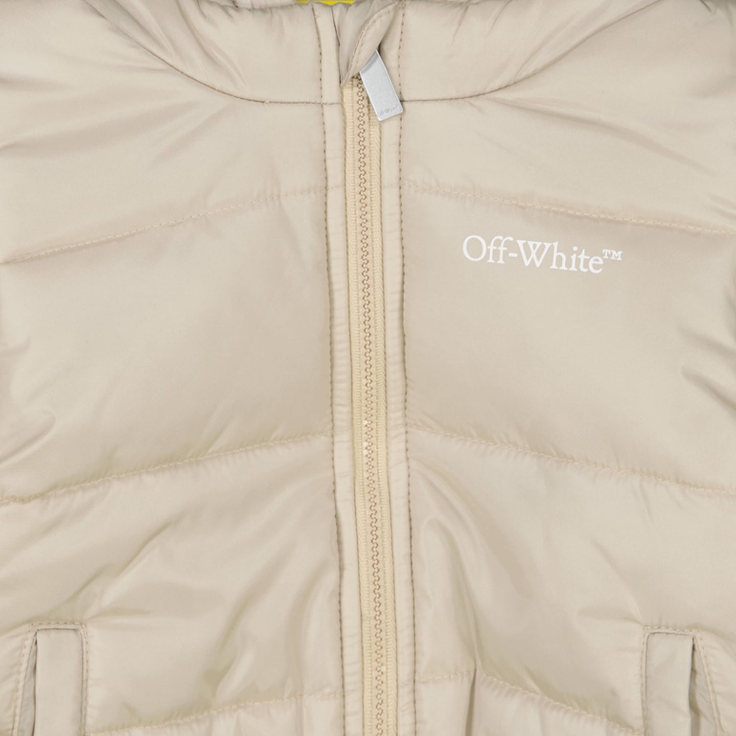 Off-White Bebé unisex chaqueta de invierno beige