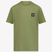 Stone Island Camiseta de meninos verde verde-oliva