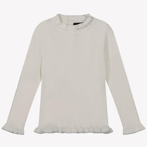 BalmaBaby Mädchen Pullover Weiß