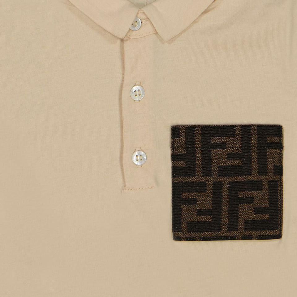 Fendi Bébé Garçons Polo Beige