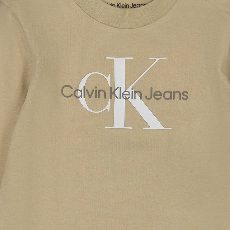 Calvin Klein Baby Jongens T-shirt Beige