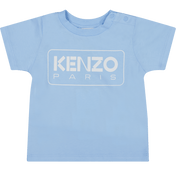Kenzo barn baby pojkar t-shirt ljusblå