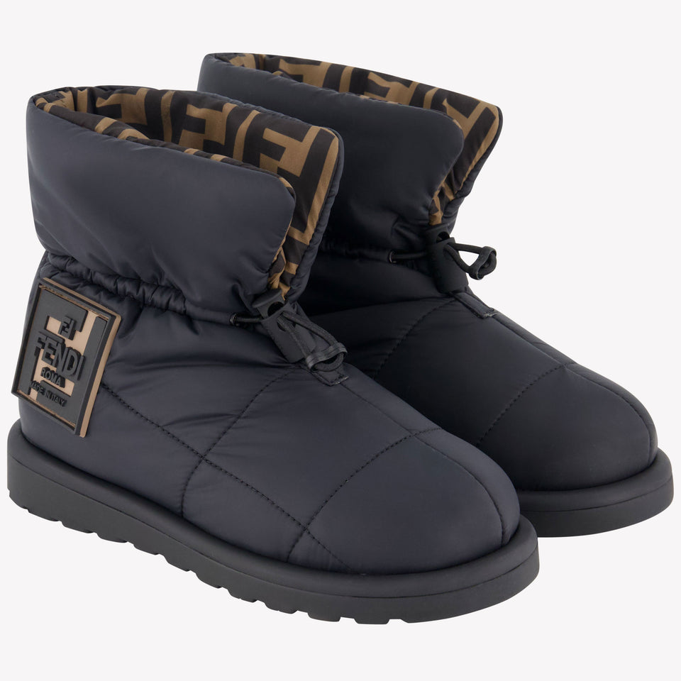 Fendi Unisex Schneestiefel Schwarz