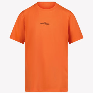 Stone Island Jongens T-shirt Oranje 2Y