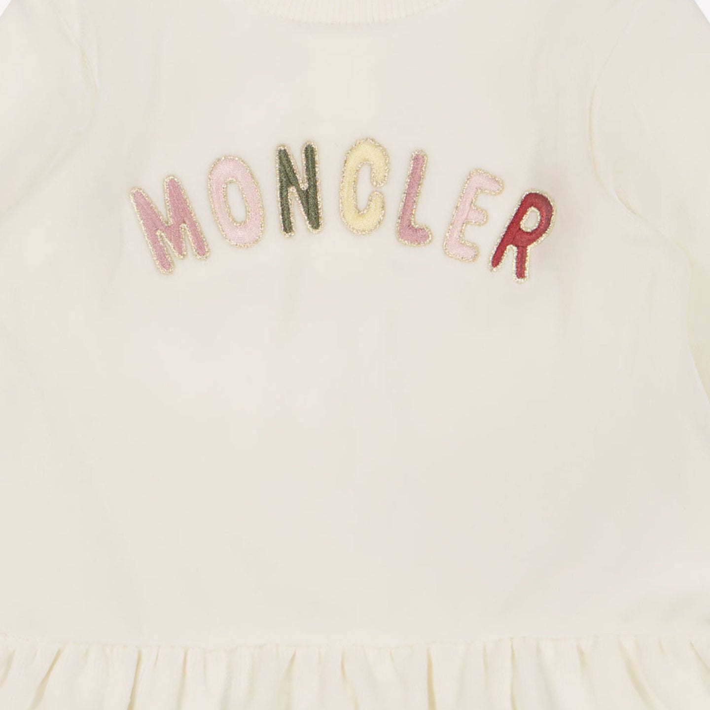 Moncler Bambino Ragazze Vestito Bianco Sporco