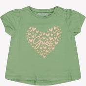 Guess Baby Mädchen T-Shirt Hellgrün