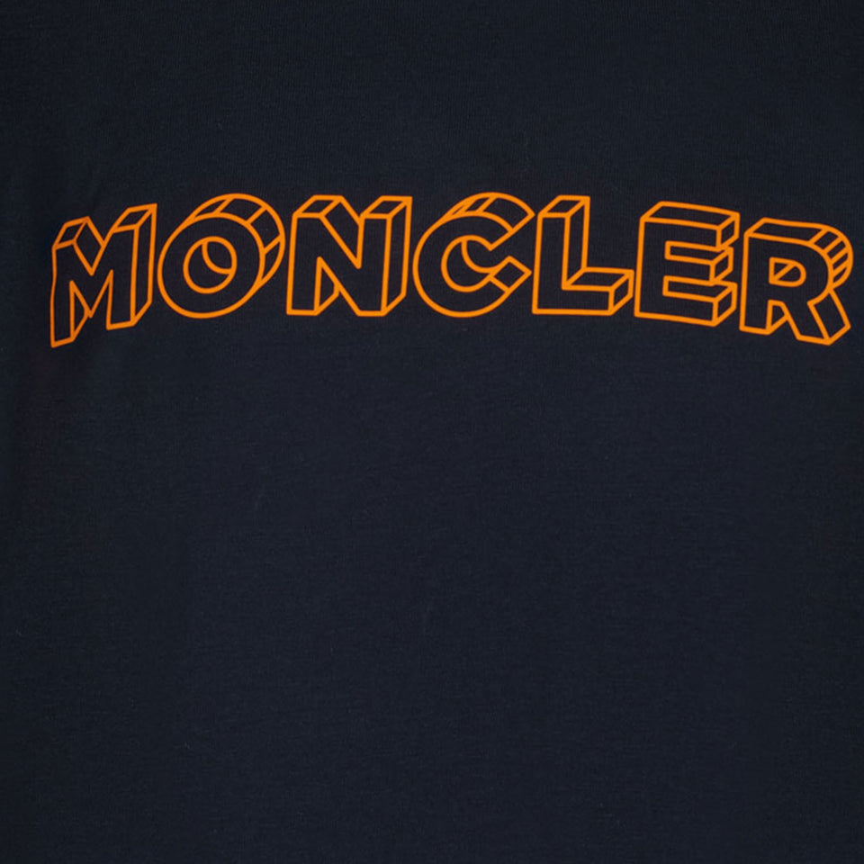 Moncler Jungen T-Shirt Marineblau