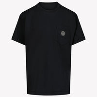 Stone Island Niño Chicos Camiseta en Negro