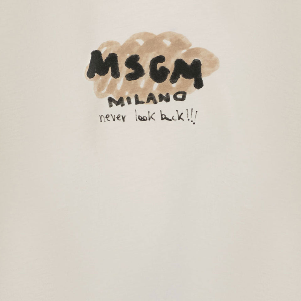 MSGM Ragazzo Ragazzi Maglietta dentro Off White