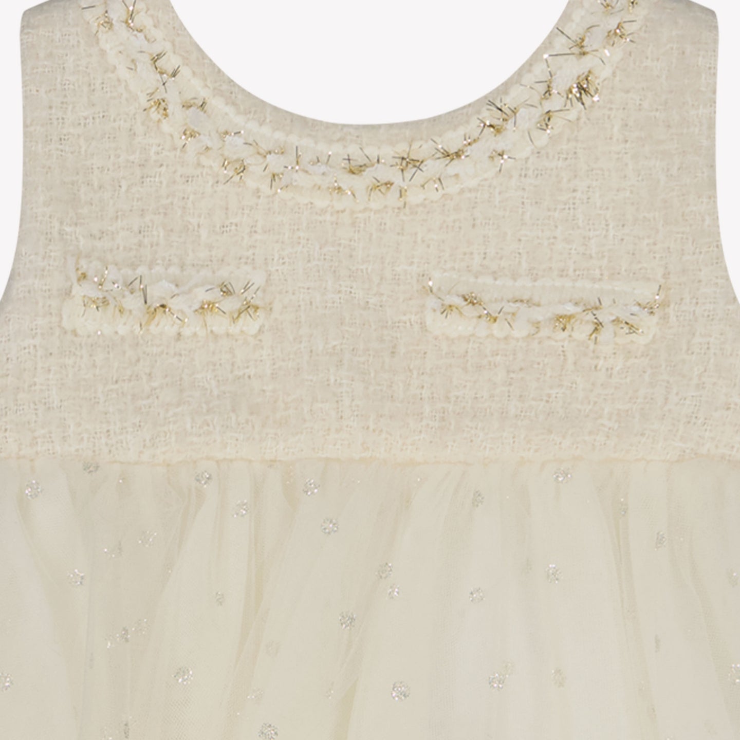 MonnaLisa Baby Girls Dress OffWhite