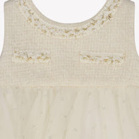 MonnaLisa Bebé Chicas Vestido Blanco Roto